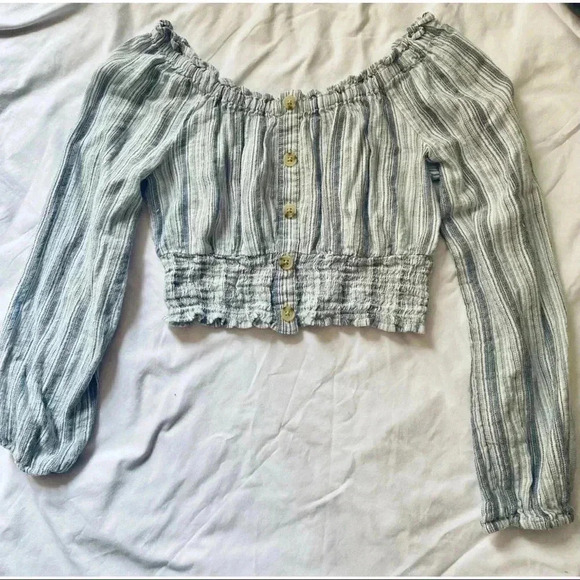 Crop top long sleeve shirt, American Eagle - Picture 1 of 3